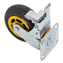 Castor Wheels 4 x 6" 150mm Swivel Silent Caster 2 Brakes 800KG 25 V63 841911 83839 07