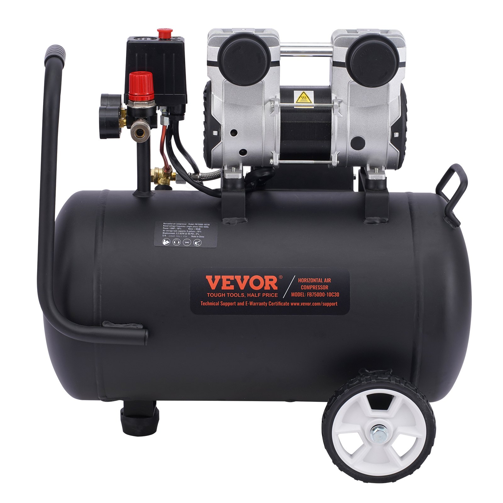 VEVOR Air Compressor Compact Portable Oil Free Compressor 30L 90 PSI 1 VEVOR Air Compressor Compact Portable Oil Free Compressor 30L 90 PSI