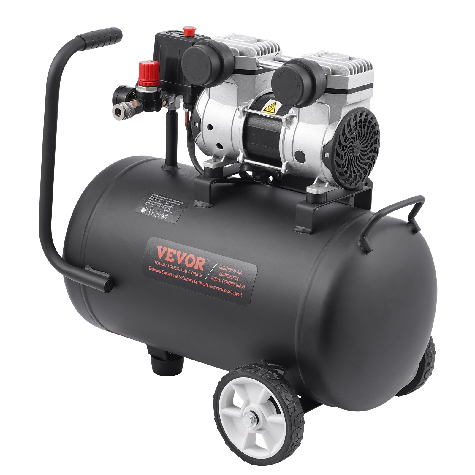 VEVOR Air Compressor Compact Portable Oil Free Compressor 30L 90 PSI 10 VEVOR Air Compressor Compact Portable Oil Free Compressor 30L 90 PSI - Image 10
