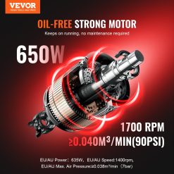 Alternative view of VEVOR Air Compressor Compact Portable Oil Free Compressor 4L 7bar