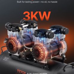 Alternative view of VEVOR Air Compressor Compact Portable Oil Free Compressor 75L 90 PSI