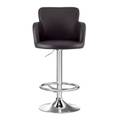 Bar stools 4 pack swivel PU leather adjustable brown 12 BA K 7200 BRX4 02