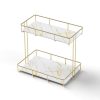 Bathroom Storage Rack 2 Tier Corner Organiser Gold