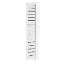 Artiss 2X Bathroom Toilet Storage Cabinet Laundry Tallboy Cupboard