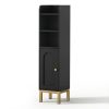 Bathroom Storage Cabinet 20x20x84cm Black