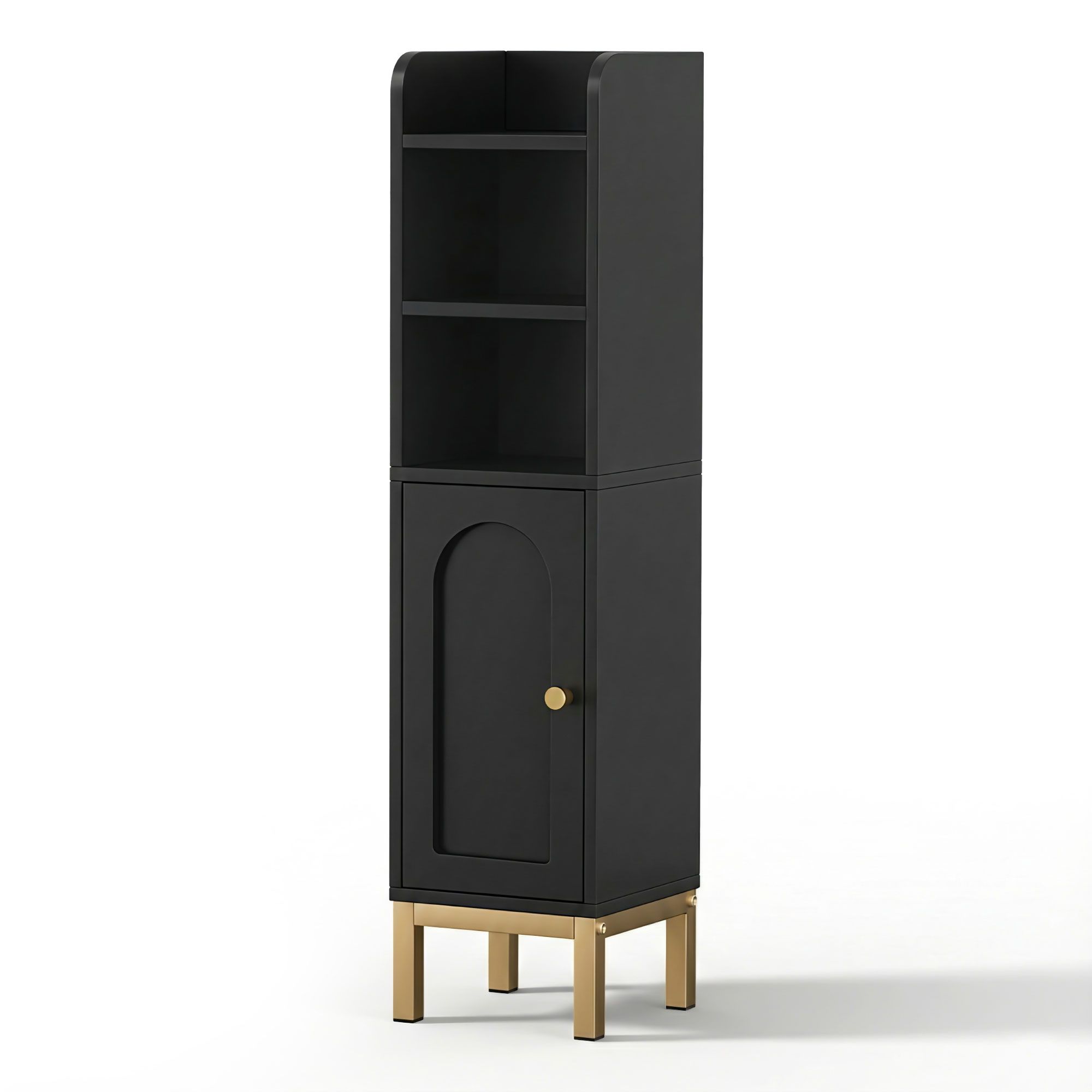 Artiss 2X Bathroom Storage Cabinet Floor Organizer Toilet Corner Adjustable Black 1 Artiss 2X Bathroom Storage Cabinet Floor Organizer Toilet Corner Adjustable Black