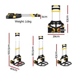 Alternative view of Giantz Folding Hand Trolley 80kg Capacity Silver