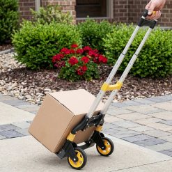 Giantz Folding Hand Trolley 80kg Capacity Silver 17 HP CART 2W WH 08