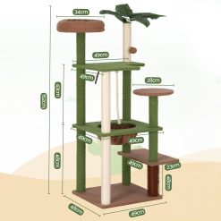 Alternative view of i.Pet Cat Tree Tower 152cm Jungle Multi-Level Scratching Post Leafy Canopy