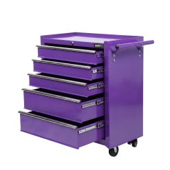 Alternative view of Giantz 5 Drawer Tool Chest Trolley Cabinet Toolbox Heavy Duty Garage Storage Organiser Purple