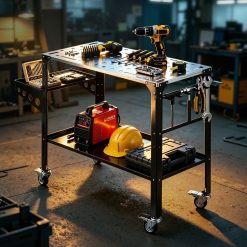 Giantz welding table cart with tool storage 130kg capacity