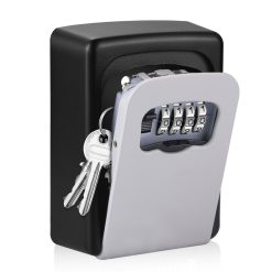 Wall-mounted key lock box, 4-digit combination, 5-key capacity