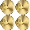 Stainless Steel Suction Cup Hooks - 4 Pack, Gold