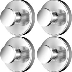 Stainless Steel Suction Cup Hooks, 4 Pack
