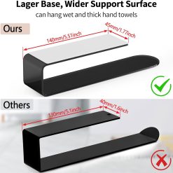 Alternative view of Hand Towel Holder Self Adhesive 8 Inch Black 2 Pack