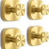 Suction Cup Hooks 4-Pack Gold 15lbs Capacity