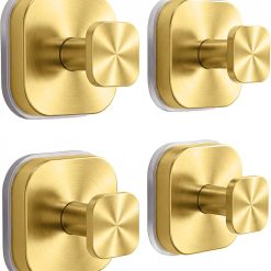Suction Cup Hooks 4-Pack Gold 15lbs Capacity