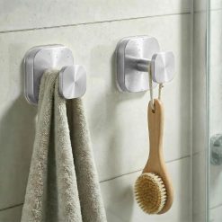 Alternative view of Heavy-duty suction cup hooks, 4-pack, silver