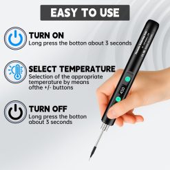 Alternative view of Portable USB-C soldering iron kit, 15W wireless, LCD display