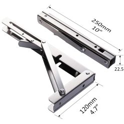 Alternative view of Heavy-duty foldable wall shelf brackets 2-pack 10 inch