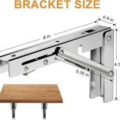 Alternative view of Heavy-duty foldable wall shelf brackets 2-pack 550 lb