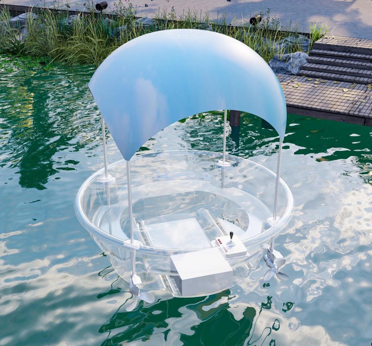 Smart electric power boat 2.5m 5-person transparent 1 Smart electric power boat 2.5m 5-person transparent
