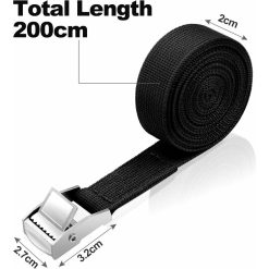 Alternative view of Tie Down Strap 4 Pack 2M x 20mm with Metal Buckle