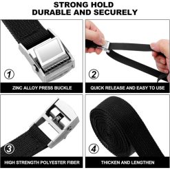 Tie Down Strap 4 Pack 2M x 20mm with Metal Buckle 6 V1188 MS 227 0189 202603022141 02