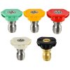 Pressure washer spray nozzle tips, 1/4" quick connect, 5-angle set