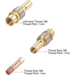 Alternative view of Melt Inert Gas (Mig) Welding Torch Accessory Kit 0.8Mm Conductive Contact Tip Nozzle Connection Bar 15Ak Consumables,
