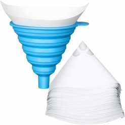 200 pcs Nylon Conical Paint Filter For Car Paint With Silicone Funnel Filter For Filtering Car Lacquers Industrial
