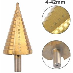 Alternative view of Step Cone Drill Bit - 4-42Mm - 14 Sizes - High Speed Steel ROund Shank Hole Cutter Tool