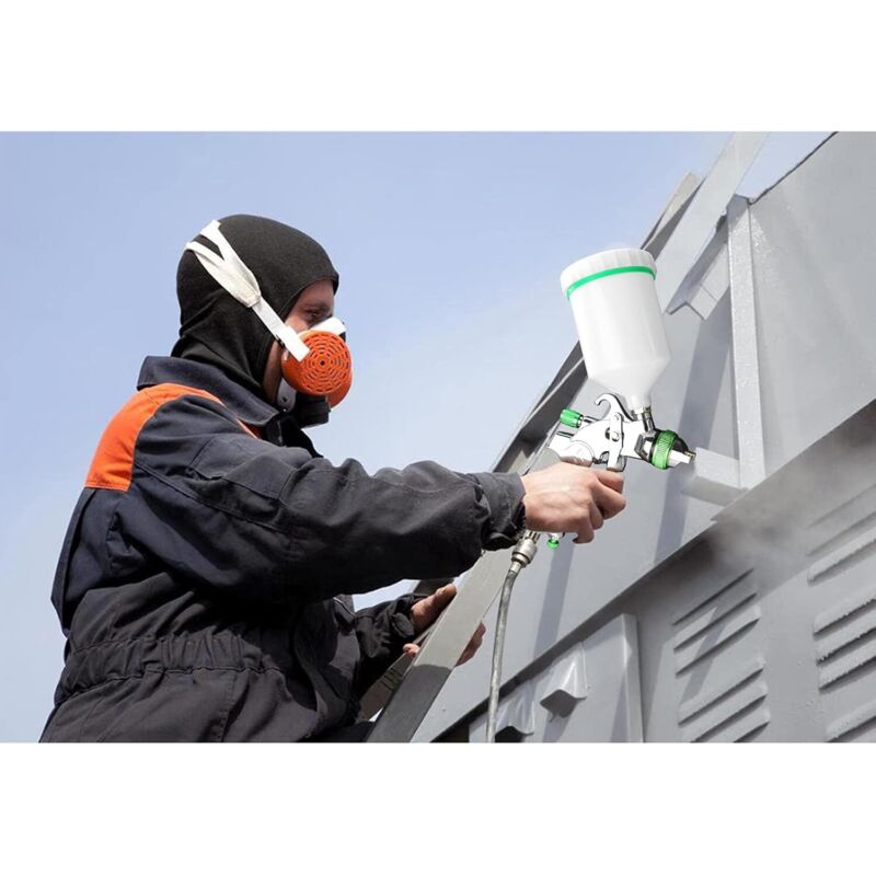 Hvlp Professional Paint Spray Gun 600Cc With 3 Nozzles 1.4Mm 1.7Mm 2.0Mm, Hvlp Gravity Feed Air Spray Gun Car Furniture 3 Hvlp Professional Paint Spray Gun 600Cc With 3 Nozzles 1.4Mm 1.7Mm 2.0Mm, Hvlp Gravity Feed Air Spray Gun Car Furniture - Image 3