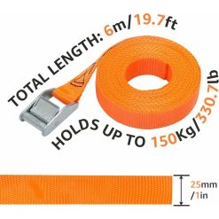 Alternative view of Lashing straps 6 m, 25 mm, 150 kg, EN 12195-2