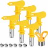 Airless spray nozzle set, 6 piece tungsten carbide