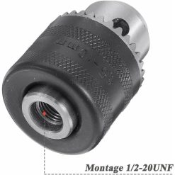 Alternative view of 1.5-13Mm 6.35Mm Hex Shank Quick Change Drill Chuck Adapter, 1/2-20Unf Drill Chuck Converter With Chuck Key For Electric