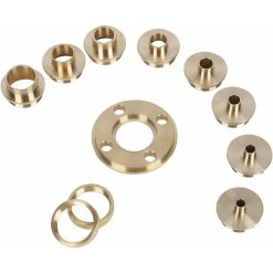 Alternative view of ROuter Guide Kit, 11 Pieces Imperial Size Brass ROuter Template Guide Kit, With Lock Nut Adapter With Case