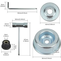 Alternative view of Universal Brushcutter Head Nut Kit, For Thermal Brushcutter, Stihl, Echo, Ryobi Head