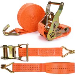 2-Piece Ratchet Tie Down Strap with Hooks 5.5m