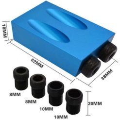 Alternative view of 15 Degree Angle Drilling Kit For Wood With Guide Template Drill Bits And Holes 6/8/10Mm
