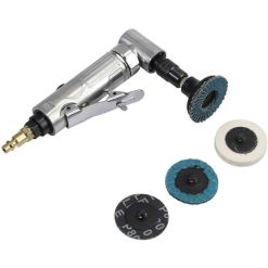 Alternative view of Air Die Grinder, 90° Bend Angle Grinder - 1/4" Air Inlet - With 2" Sanding Disc - Pneumatic Sander With Adjustable