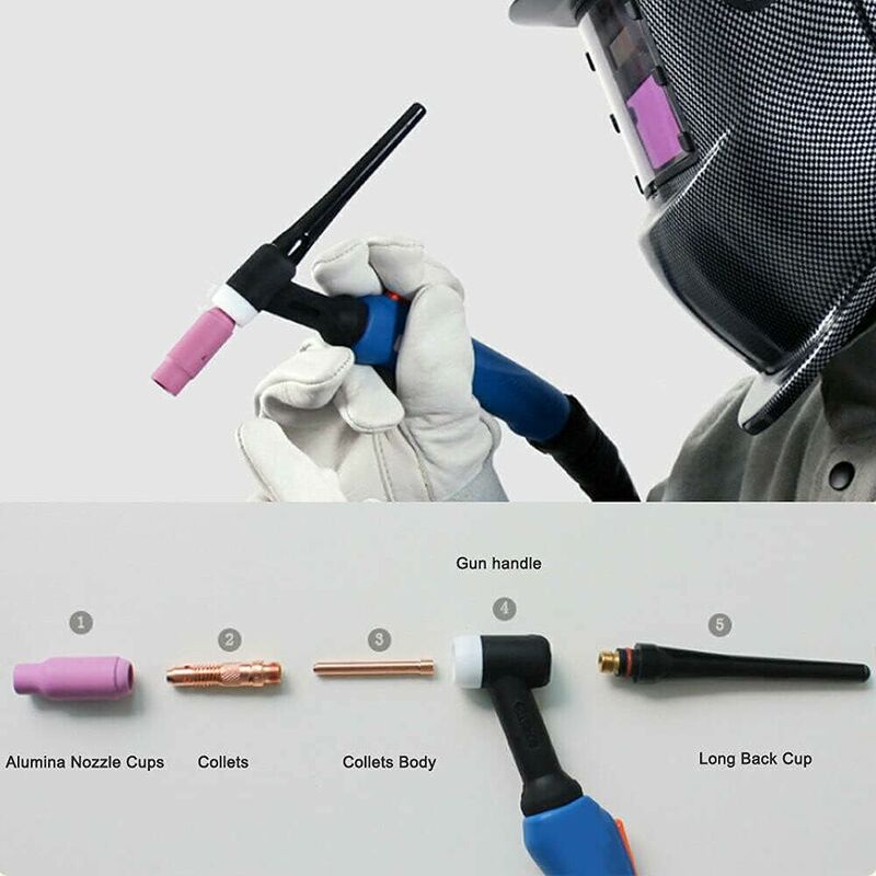 Tig Welding Accessories Wp-26 Argon Arc Welding Equipment Adapter Sleeve Shell Ceramic Nozzle For Tig Welding Gun 2 Tig Welding Accessories Wp-26 Argon Arc Welding Equipment Adapter Sleeve Shell Ceramic Nozzle For Tig Welding Gun - Image 2