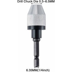 Alternative view of Quick Change Keyless Drill Chuck With 0.3-6.5Mm Hex Shank