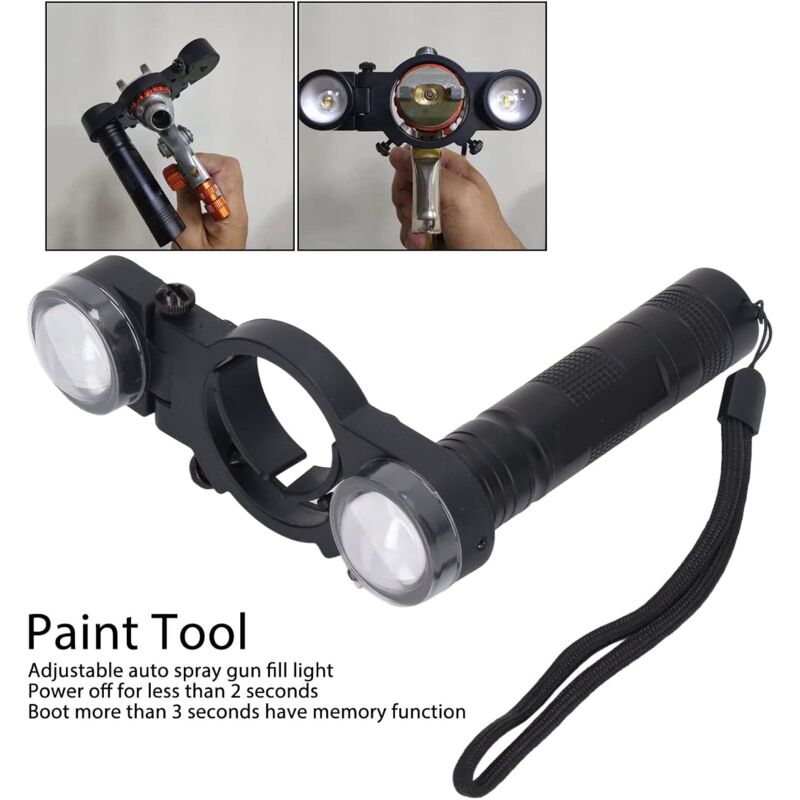 LED Paint Spray Gun Light, Universal LED Paint Spray Gun Light With Adjustable Brightness, For Automotive And Household 2 LED Paint Spray Gun Light, Universal LED Paint Spray Gun Light With Adjustable Brightness, For Automotive And Household - Image 2