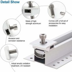 Alternative view of 10 Pack Solar Panel Bracket, Aluminum T Shaped Center Terminals for PV Roof Mounting