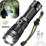 LED Flashlight 5000 Lumens USB Rechargeable Tactical Torch