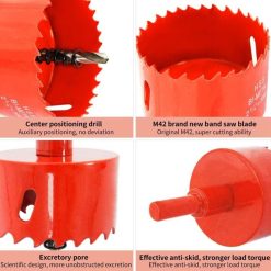 Alternative view of HSS Bi Metal Hole Saw with Drill Bit and Shank for Wood and Metal, 90 mm