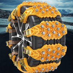 Alternative view of Snow Chains - Safety - Winter Car - Tires - Quick and Easy Installation - For Various Tire Sizes - For Car/SUV Tire Widths With 165 mm-265 mm - Jump Start Anti-Slip Chains - 40x11 cm - Yellow - 1 Piece