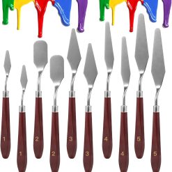 10PCS Palette Knives - Painting Palette Knives - Painter's Knives - Scraper Set - Palette Knife Set - Stainless Steel Painter's Knife Set - Painter's Knife Spatula Set Sets - Oil Paint Accessories Color Mixer for Oil, Canvas, Acrylic Painting