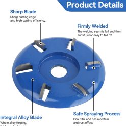 Wood router, wood milling, stump grinder angle grinder wood router 6 teeth chainsaw 7 V1188 ONE60 06035 1 202601291557 02